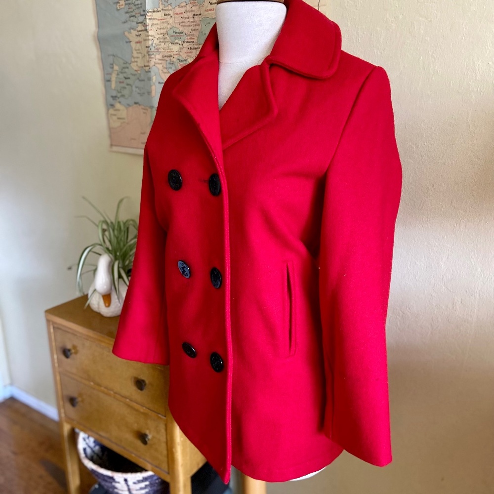 American Rag Vintage Red Peacoat - Picture 2 of 9